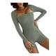 thumbnail image 5 of Txlixc Vestido de mujer, cuello cuadrado de manga larga Txlixc moda, 5 of 8