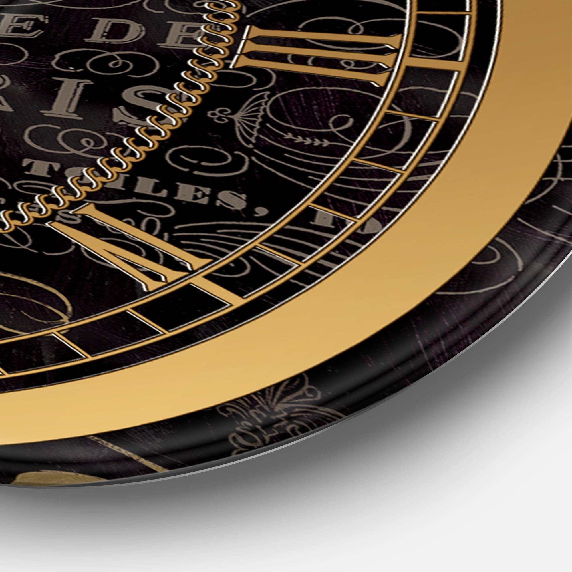 Designart 'French chandeliers Couture III' Glam wall clock