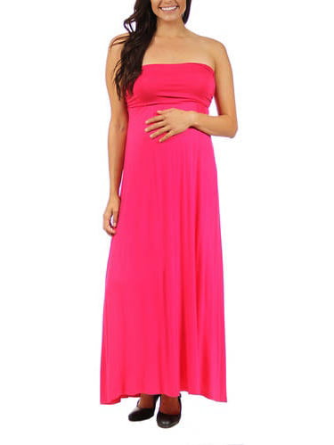 Women's Maternity Strapless Maxi Dress - Walmart.com