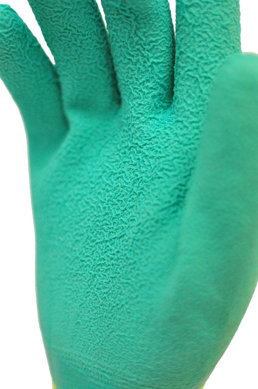G & F 2030 Women Garden Gloves MicroFoam Nylon Latex Coating Texture Grip 3 Pair 