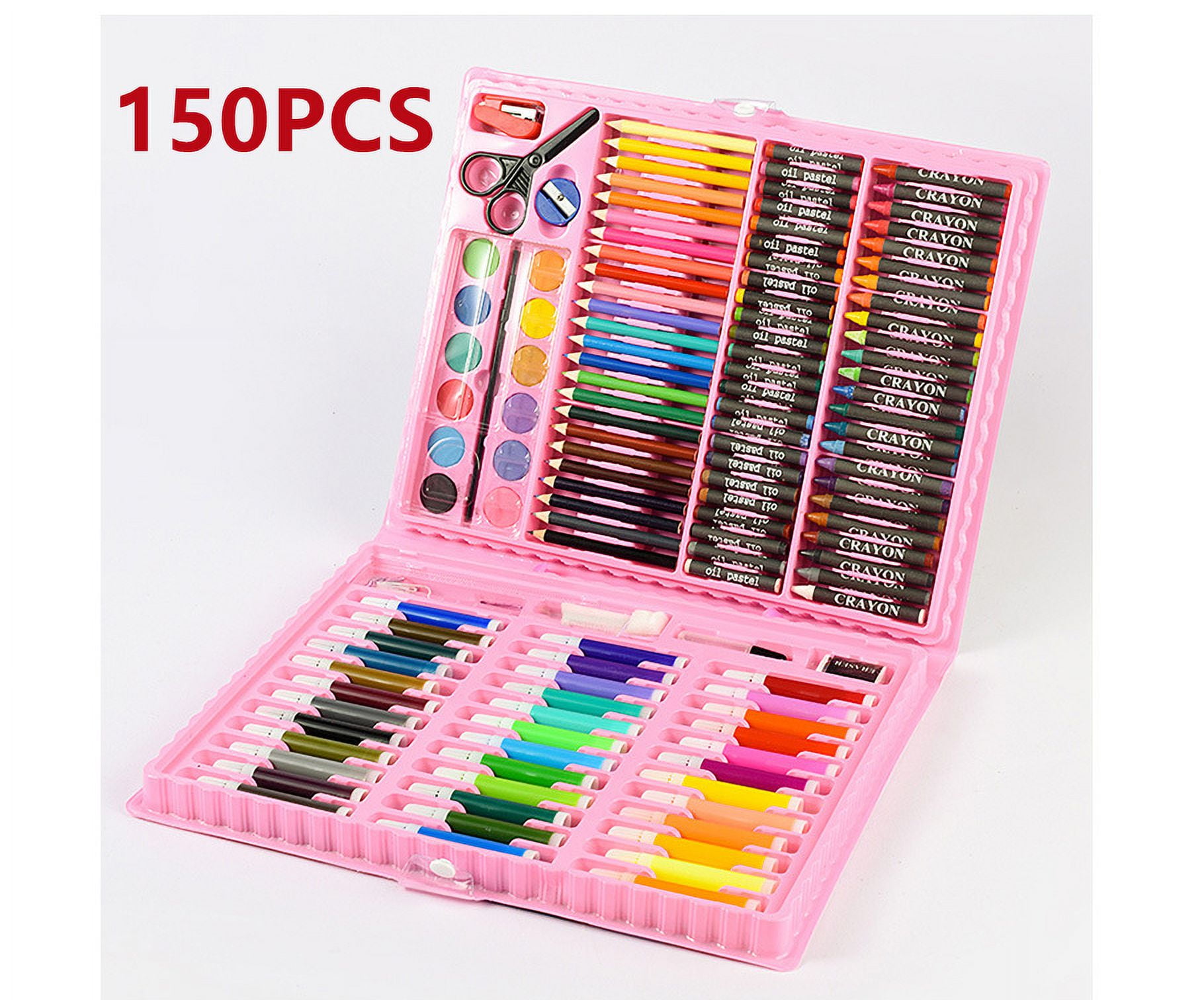 148pcs Color Pencil Color Markers Pencils Crayons Oil Pastels Watercolor  Painting Deluxe Art Set for Kids with Wooden Case