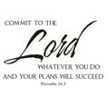 thumbnail image 1 of Wall Decal Quote Proverbs 16 Commit To The Lord Whatever You Do Bible Verse Scripture Decor, 1 of 7