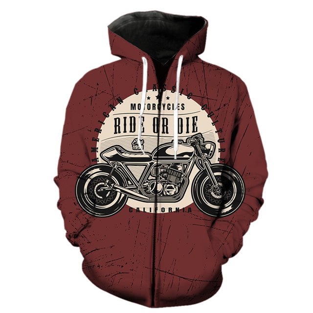 Sudadera con capucha y cremallera estilo punk de dibujos animados para hombre, unisex, divertida e informal, con capucha, ideal para adolescentes, 2024