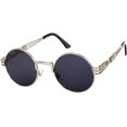 thumbnail image 1 of kachawoo Lunettes de Soleil Rondes Vintage Hommes Noir Rétro Punk Lunettes de Soleil Femmes Été 2018, 1 of 7