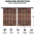 thumbnail image 2 of Blackout Kids Curtains,Brown Boho Tribal Hexagons and Stripes Pattern Childrens Insulated Curtains Set Of 2,Bedroom Essentials,Toddler Room Decor 42x54in(106x137cm), 2 of 5