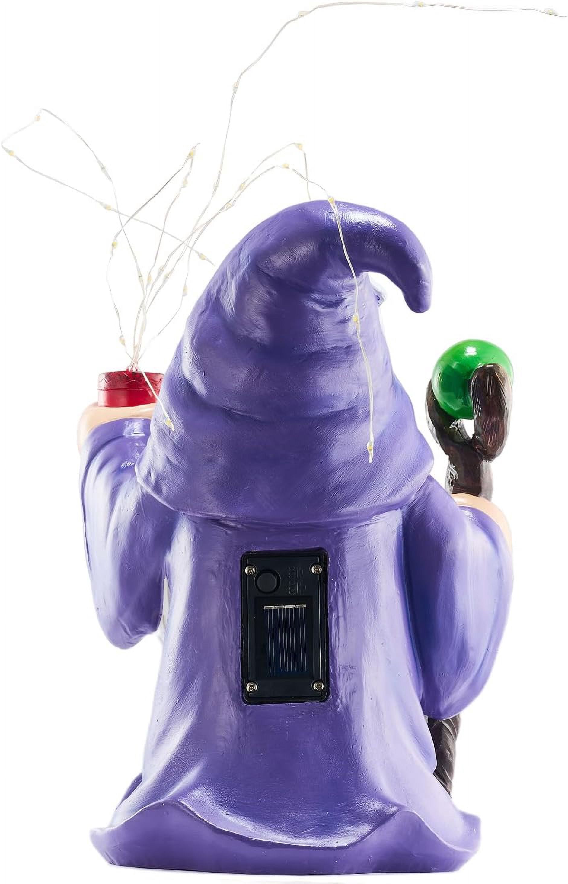 Joint Honglin Resin Gnome Statue Outdoor Decor Waterproof Firework Solar LED Lights Gnome Garden Sculpture Decorations for Outside Lawn Patio Yard Ornament Gifts
