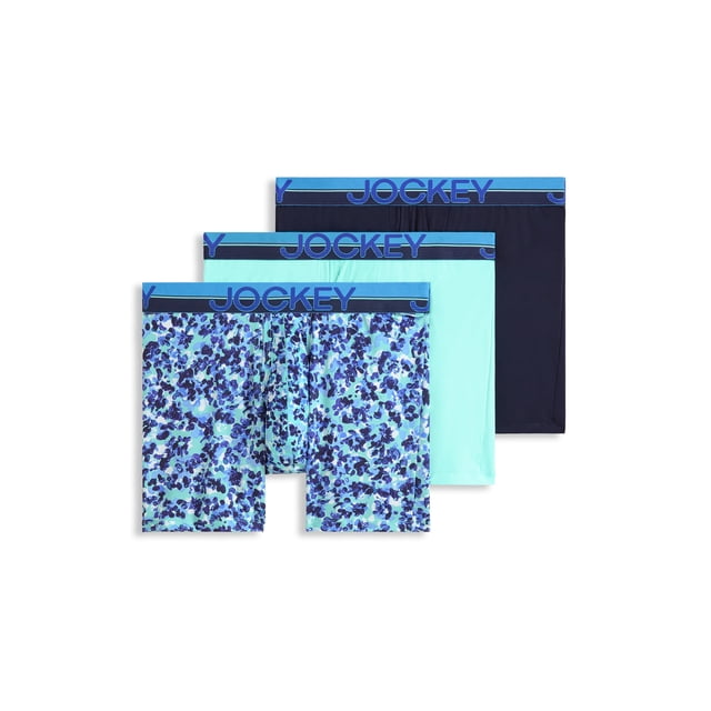 Jockey Boxeur-Brief Extensible en Microfibre Infinite Cool pour Hommes 6 Po - Lot de 3