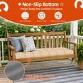 thumbnail image 7 of ROFIEJOX 4-Inch Tufted Patio Bench Cushion, 42" x 16", Non-Slip Outdoor Seat Pad for Porch Swing and Garden Furniture, Beige, 7 of 7