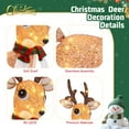 thumbnail image 5 of 37 Inch Lighted Christmas Deer, 60 LED Pre-lit Lighted Christmas Deer Outdoor Decorations, Plug-in Deer Christmas Decor for Yard, Porch, Garden & Patio, 5 of 7
