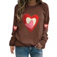 thumbnail image 2 of Sweatshirt for Women Perfect For Daily Wear or Loungewear! The Best Choice for Valentine's DayL Brown Valentine's Day Sweatshirt, 2 of 4