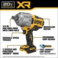 thumbnail image 2 of Llave de impacto inalámbrica DEWALT 20V MAX XR 3/4 pulgadas DCF964B, 2 of 9