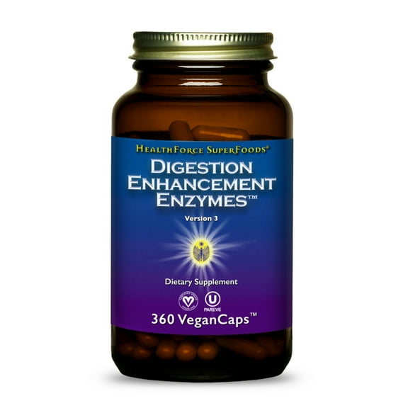 HealthForce SuperFoods Digestion Enhancement Enzymes - 360 Vegan Capsules