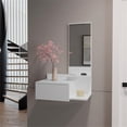 thumbnail image 5 of Pemberly Row Contemporary Floating Hallway Cabinet Engineered Wood White, 5 of 5