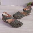 thumbnail image 5 of Daolelai Summer Wedge Heel Open Toe Thick Bottom Hollow Breathable Large Size Women's Sandals, 5 of 6