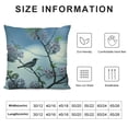 thumbnail image 5 of Ollo0ord Throw Pillow Covers Soft Plush Pillowcase with Invisible Zipper Bird Cherry Blossom Decorative Couch Pillow Case Cushion Cover for Sofa Living Room Bedroom Patio 20x20in, 5 of 5