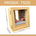 thumbnail image 2 of Aedtie Clearance Room Box With Window Miniature Book Handmade Wooden Mini Room Book Box With 260 Mini Books And 2 Cushions Miniature Book Kit For House Bedroom, 2 of 7