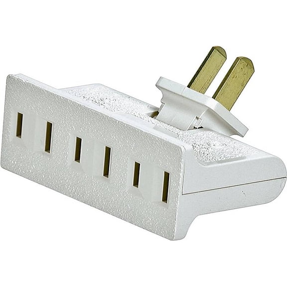3 Outlet Tap Swivel 2P 2W - 15A White