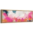 thumbnail image 2 of IDEA4WALL Extra Large Framed Canvas Print Wall Art Abstract Pastel Clouds Colorful Skyline Artwork Watercolor Geometric Antique Fine Art Illustrations for Home Decoration - 60"x20", 2 of 5