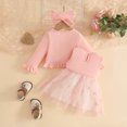 thumbnail image 3 of Mnyotv Toddler Baby Girl Clothes Mesh Sleeveless Tutu Dress with Long Sleeve Cardigan and Bow Headbands Size 6-9Months, 3 of 5