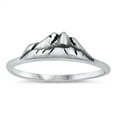 thumbnail image 1 of Detailed Mountain Travel Ring .925 Sterling Silver Band Jewelry Female Male Unisex Size 10, 1 of 4
