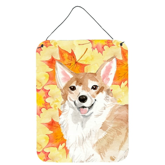 Carolines Treasures BB9519DS1216 Corgi Fall Wall or Door Hanging Prints 12WX16H multicolor