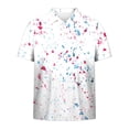 thumbnail image 5 of Fnnxeal Mens Polo Shirts Print Casual Collared Short Sleeve Summer Golf Multicolor Polo Shirts for Men Size 3XL, 5 of 5