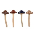 thumbnail image 1 of Set of 4 Color Ceramic Mushrooms Pottery Yard Garden Ornament Model Statue Cute Decorations, 1 of 8