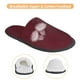 thumbnail image 3 of Fotbe Maroon Pantuflas Peludas para Mujer con Estampado, Zapatillas de Peluche, Zapatos de Invierno para Casa, Uso Interior y Exterior-Medium, 3 of 8