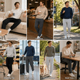 thumbnail image 5 of CLOISE Sweatpants Men 3 Pack Big and Tall Athletic Baggy Straight Leg Pants Drawstring Elastic Waist Lounge Trousers with Pockets XL, 5 of 13