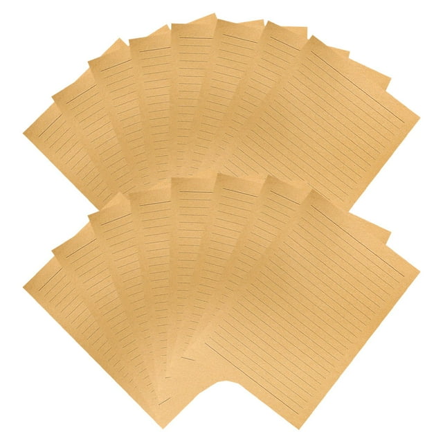 OUNONA 50Pcs Vintage Kraft Stationery Paper for Office Writing and Personal Creativity