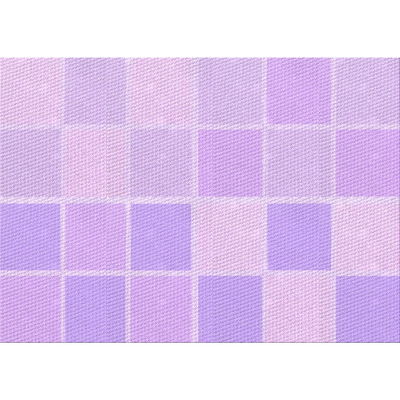 Ahgly Company Indoor Rectangle Patterned Violet Purple Area Rugs, 5' x 7'