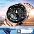 thumbnail image 4 of Electronic Digital Watch Multifunctional Fashion Watch Casual Wrist Watch For Men Boys NewGold, 4 of 5