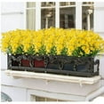 thumbnail image 3 of 8 Bundles Artificial Daisy Mums Flowers Outdoor Fake Fall Flowers for Decoration No Fade Faux Plastic Autumn Flower Garden Porch Window Box Decor（Yellow）, 3 of 8