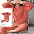 thumbnail image 1 of Conjuntos de Pijamas de franela para Mujer, ropa de dormir clásica con estampado a cuadros de peluche, ropa de casa de terciopelo Kawaii Girsl, Otoño e Invierno, 1 of 4