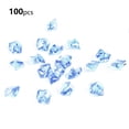thumbnail image 1 of (100 piezas) (Azul cielo claro) Hielo triturado simulado, decoración acrílica para pecera, cristal de colores, decoración de jarrón 11*14mm, acrílico, 1 of 5