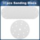 thumbnail image 4 of Discos de Lija Unique Bargains, 5.91" 15 Agujeros 60 Grano Lija Redonda para Reparación Automotriz con Gancho y Bucle de Óxido de Aluminio Blanca, 50 Pcs, 4 of 7