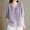Purple, variant on Women's Long Sleeve T-shirt Women'S Embroidered Top Cotton Linen Puff Short Sleeve Crewneck Boho Blouse Casual Button Down T Shirts,Purple Women's Long sleeve T-shirt M