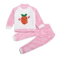 thumbnail image 1 of Hiiyo Pyjamas en Flanelle pour Filles, Imprimé Dessin Animé, Tenues de Nuit d'Hiver, Ensembles de Pyjamas Doux, 1 of 7