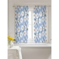 thumbnail image 3 of Blue Daisy Curtains 54 Inch Length,Sheer Curtains for Bedroom Living Room Window Spring Floral Summer Botanical Watercolor Rod Pocket Voile Drapes Kitchen Curtains Small Half Window 42"x54" 2 Panels, 3 of 7