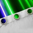 thumbnail image 4 of Feelyou Neon Glowing Lightning Curtains Pack of 2 (42x84 Each), Blue Green Stripes Abstract Curtains Blackout, Teens Kids Boys Girls Bedroom Curtains, Living Room Curtains Decor, 4 of 6