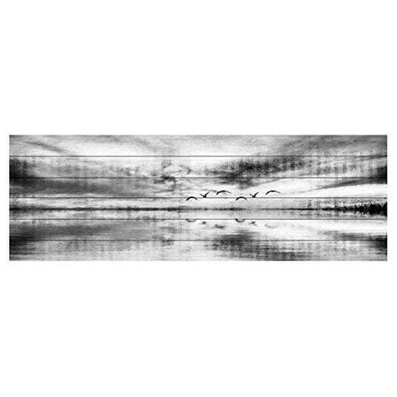 Flight of Six  by Parvez Taj Painting Print on White Wood