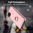 thumbnail image 5 of Nalacover for Samsung Galaxy A22 5G Wallet Case, Premium PU Leather Soft TPU Anti-Drop Card Slots with 360 Finger Ring Holder Kickstand Back Phone Cover For Samsung Galaxy A22 5G, Pink, 5 of 8
