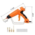 thumbnail image 2 of 550W Hot Glue Gun Kit, Heavy Duty Full Size Electric Glue Gun, Orange, with 4 Nozzles, Stand and 24 Glue Sticks for Crafts and Repairs, 2 of 8