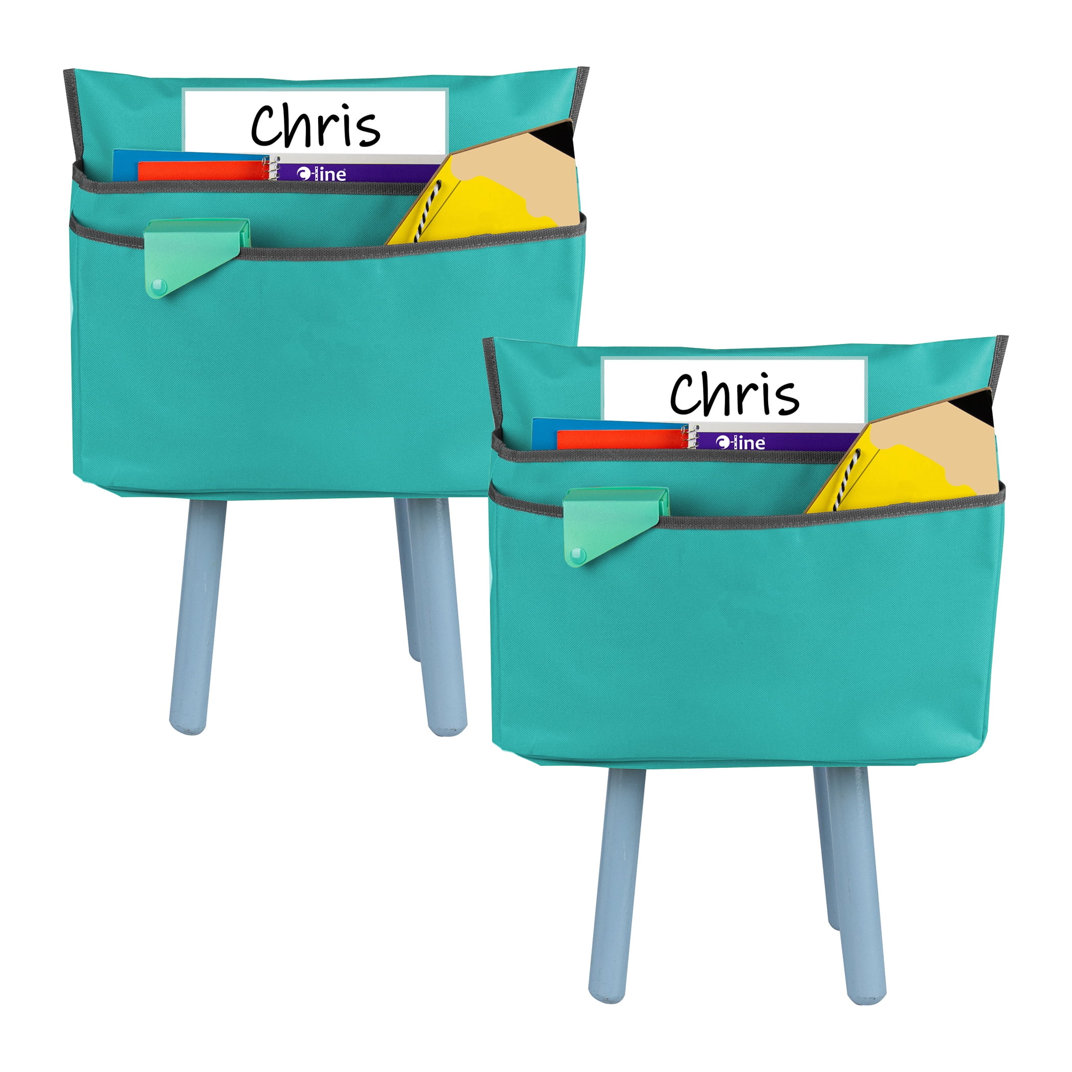 C-Line® Standard Chair Cubbie™, 14', Seafoam Green Chair Storage, 2 Count