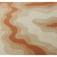 thumbnail image 3 of Modern Abstract Area Rug – Hand-Tufted Wool, Beige & Terracotta Wave Design, Soft Textured Carpet for Living Room, Bedroom & Office – Universal Carpets, 3 of 5