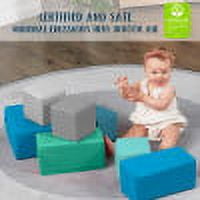 ECR4Kids SoftZone Toddler Foam Building Blocks, Contemporary, 7-Piece