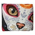 thumbnail image 2 of De Leon Collections 63565 60 x 50 in. Sugar Skull Cat Day of the Dead Decorative Throw Quilt Blanket, Multi Color, 2 of 4