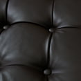 thumbnail image 6 of Inspired Home Celeste Faux Leather Storage Ottoman Round Tufted Nailhead Trim, Espresso, 6 of 7
