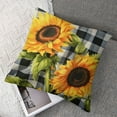 thumbnail image 7 of Sunflower Pillow Covers Summer Flower Black White Buffalo Plaid Decorative Throw Pillows Yellow Floral Pillow Cases Farmhouse Home Decor for Cushion Couch Sofa Outdoor, 7 of 7