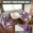 thumbnail image 2 of XYZCANDO Floral Rabbit RV Dinette Cushion Covers Marble Print Furniture Covers Stretchable Cushion Covers for Couches and Sofas RV Accessories Slip Covers for Loveseat Camper Must Haves Purple, 2 of 7